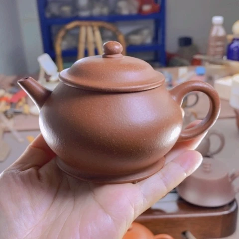 茶壶紫砂宫灯180cc瑕