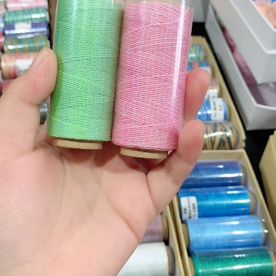 腈纶6股幻彩蜡柳绿、段染粉
