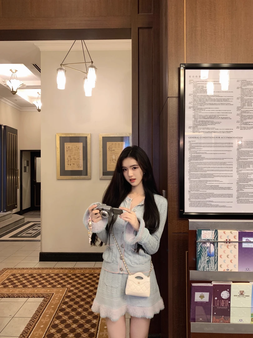 2025年早秋季新款小香风针织开衫女修身显瘦百搭长袖毛衣外套上衣