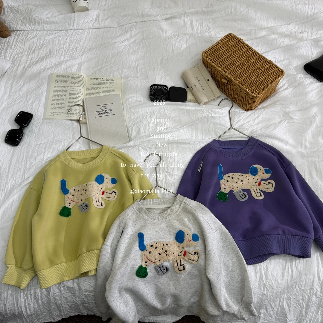 现货-小马家2025秋款时尚韩版卫衣D-6658卫衣潮流时尚宽松百搭