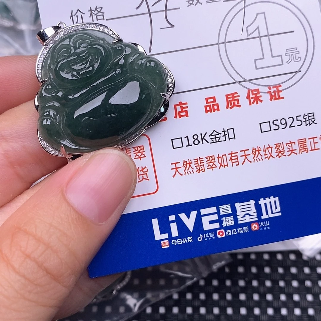 翡翠银S925镶嵌颈饰