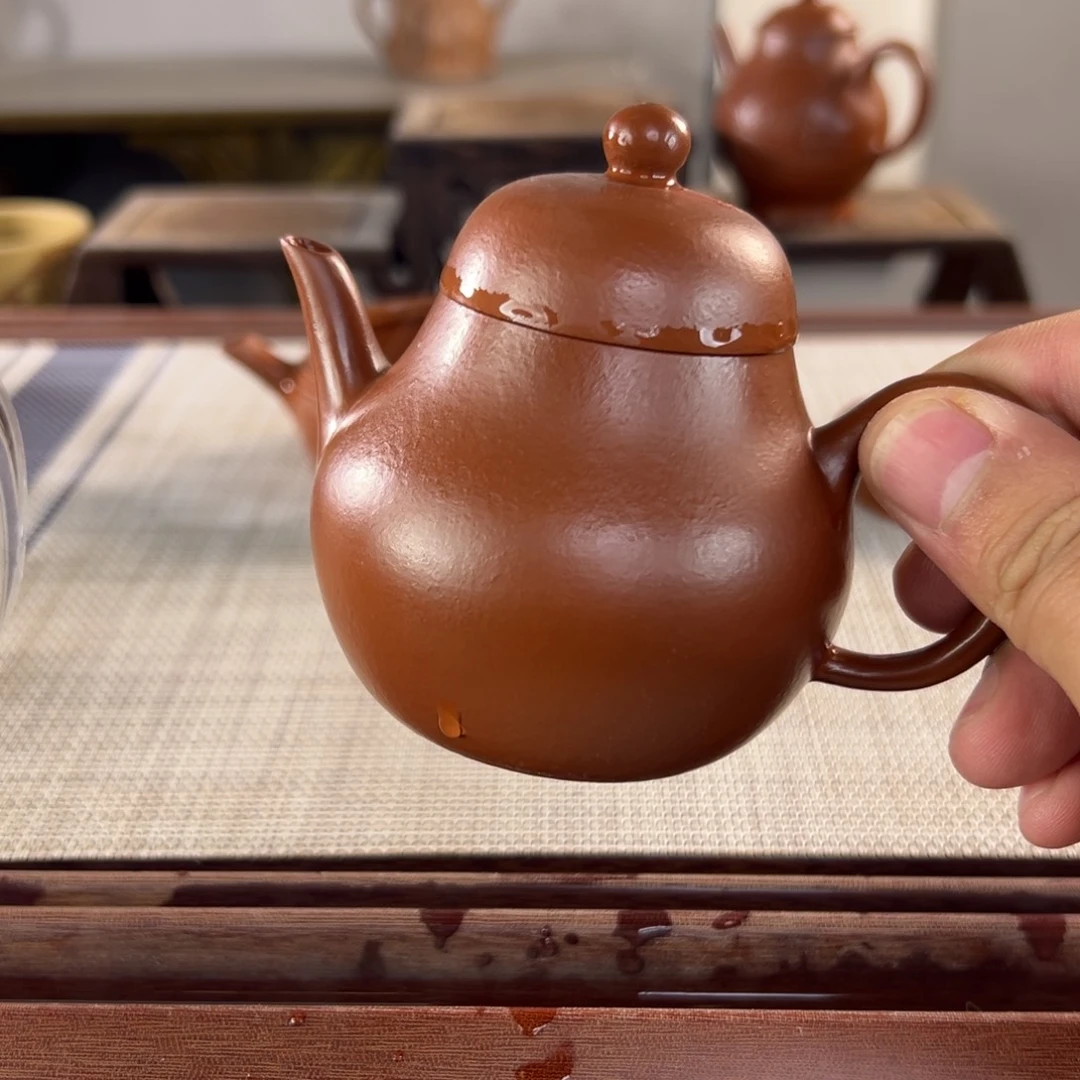紫砂微瑕茶壶宜兴原矿紫砂
