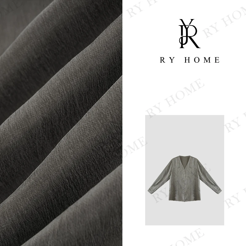 【容雨RYHOME】“春水无题”100%醋酸＋设计款长袖V领开衫24C1267