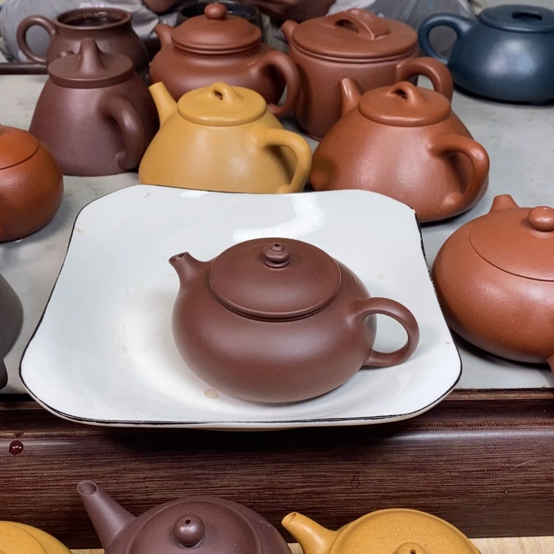 紫砂茶壶冬**光半手工，160CC