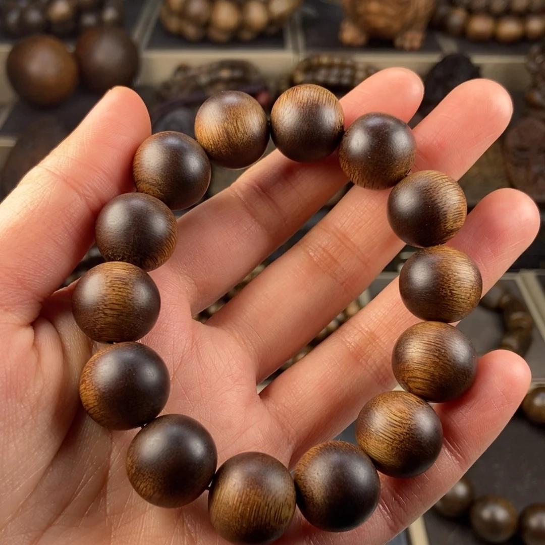 沉香手串大***8越南芽庄白棋楠老料