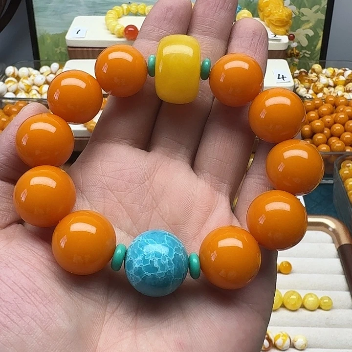 厚***物非金属老蜜色素串搭配一条
