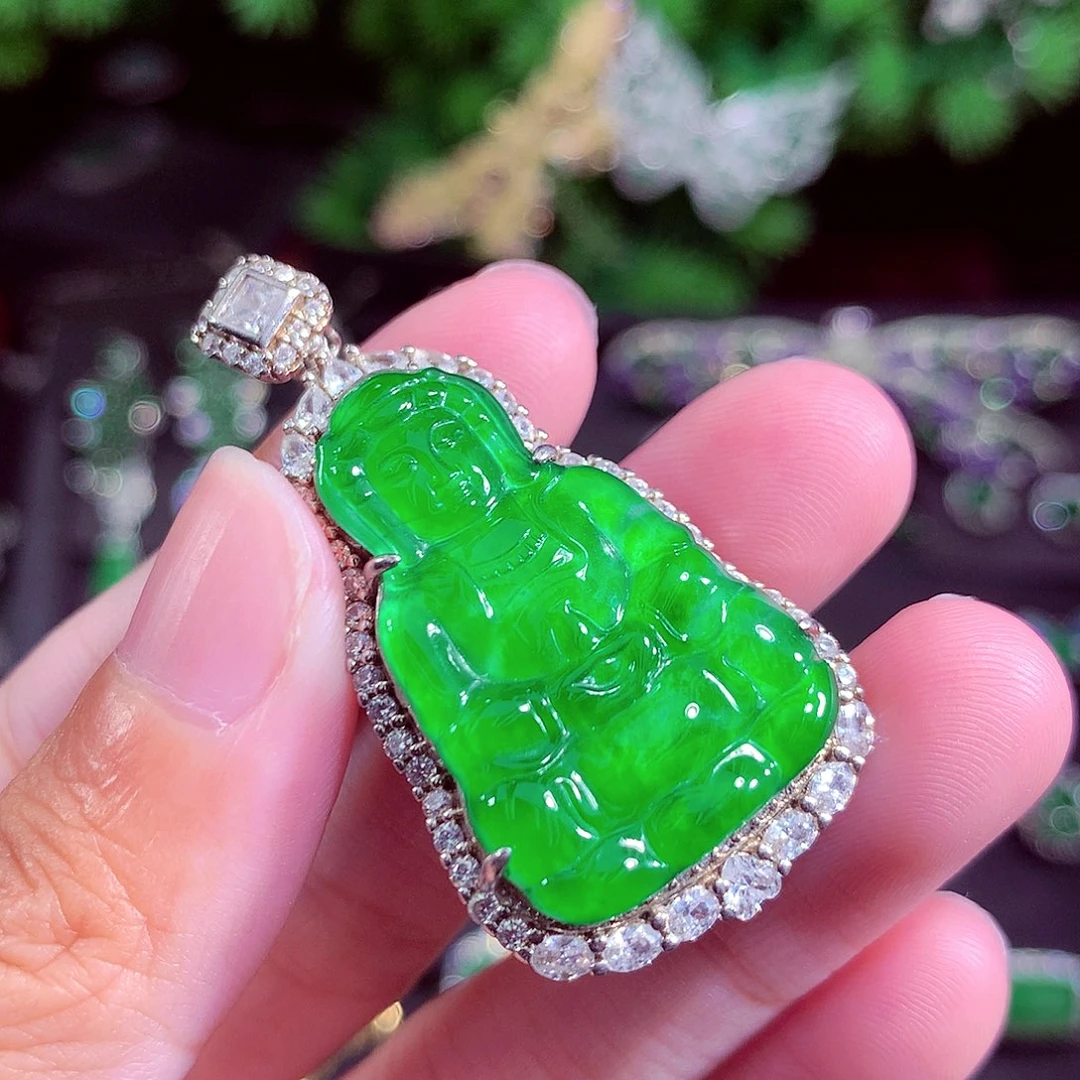 颈饰未镶嵌翡翠天然