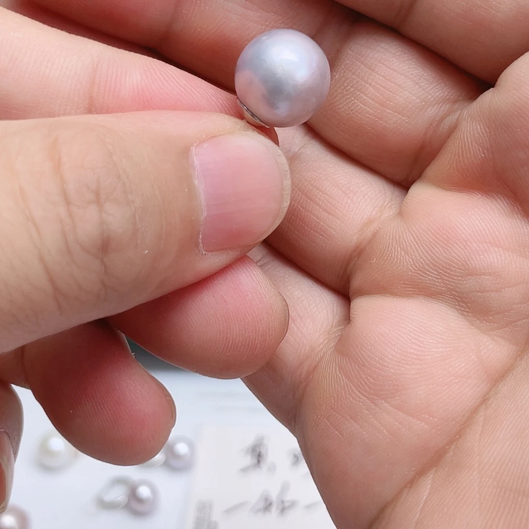 南***兮银S925镶嵌耳饰淡水珍珠