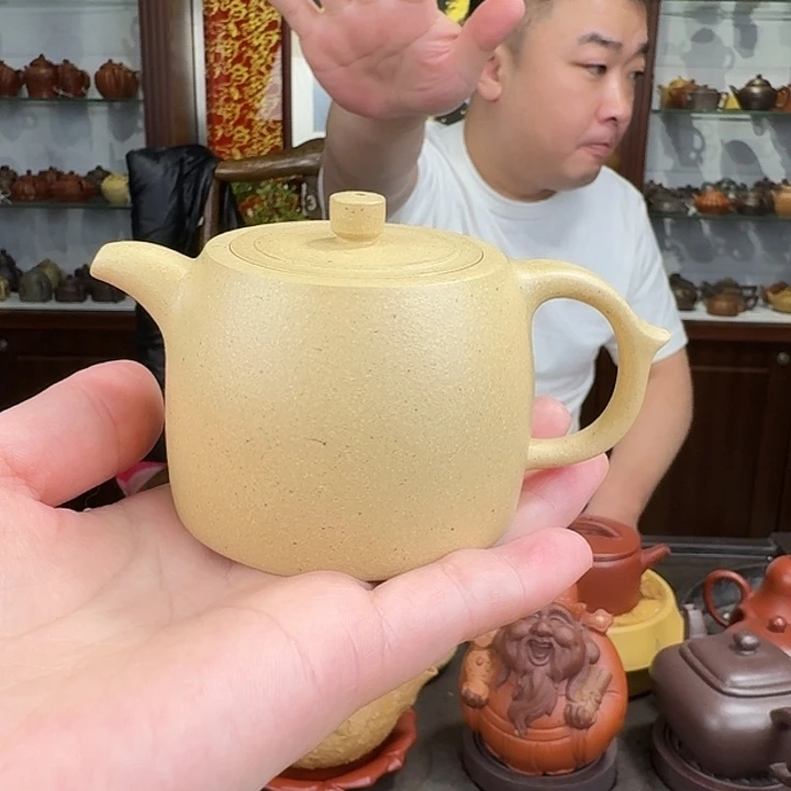 紫砂茶壶井栏本绿