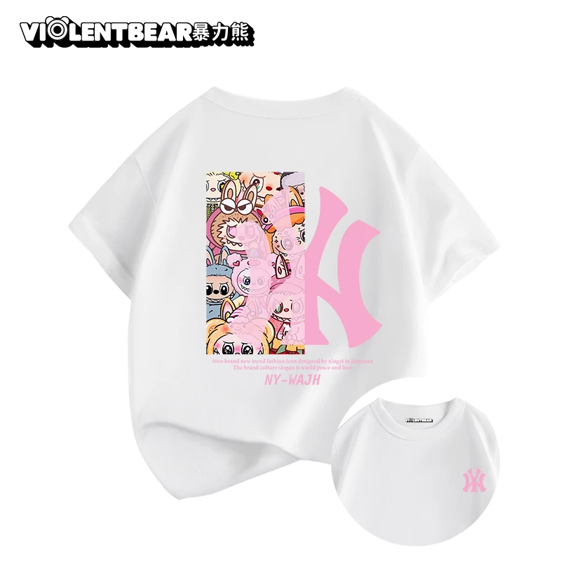 暴力熊夏季新款潮酷痞帅童装短袖儿童纯棉t恤宽松舒适小孩衣服T恤