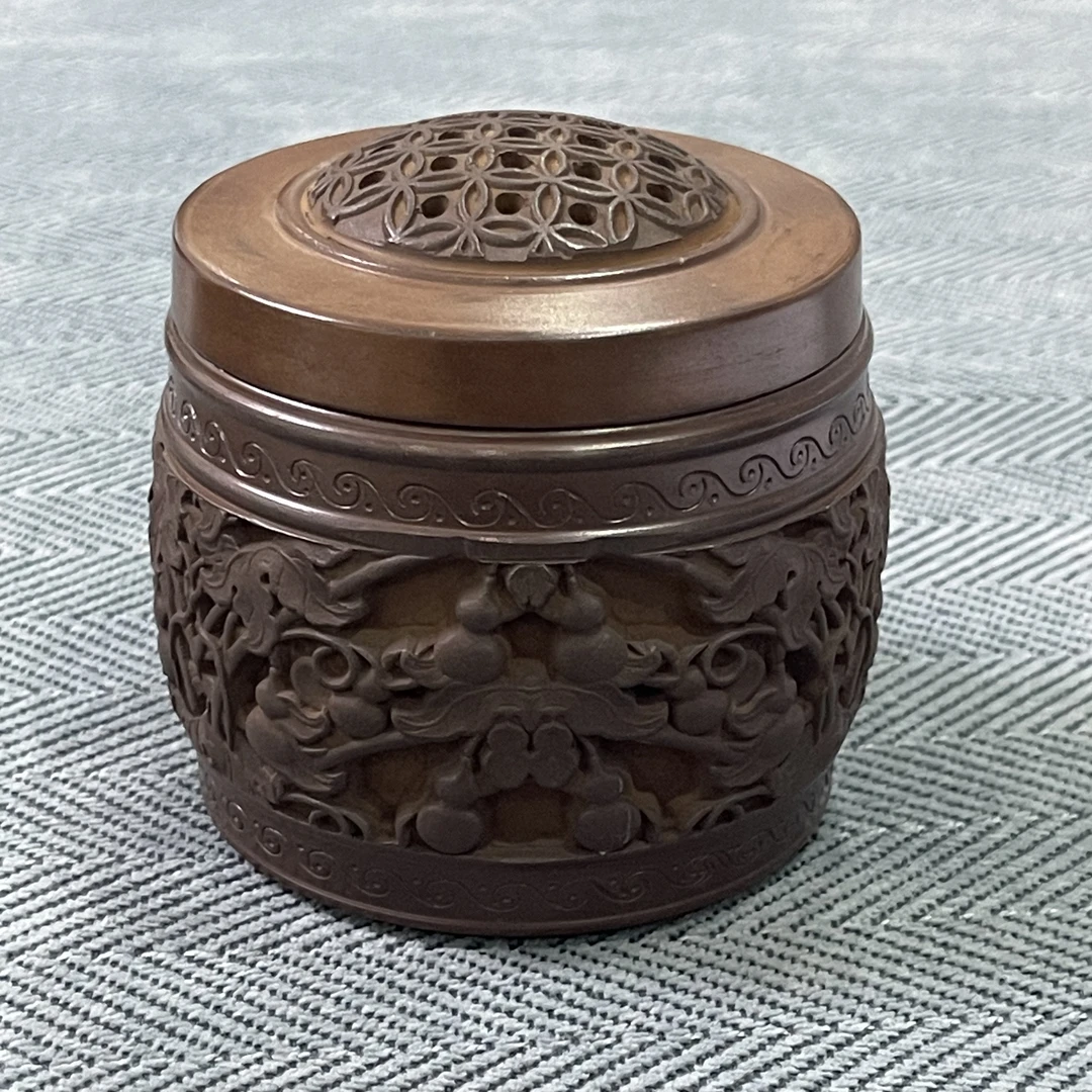 葫芦浮雕油葫芦黑虫蟋蟀叫罐原烧细麻底