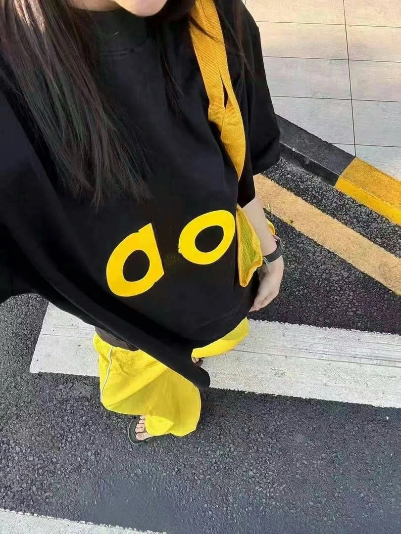 aaa潮牌磨破大标男士夏季纯棉休闲情侣短袖T恤女ins