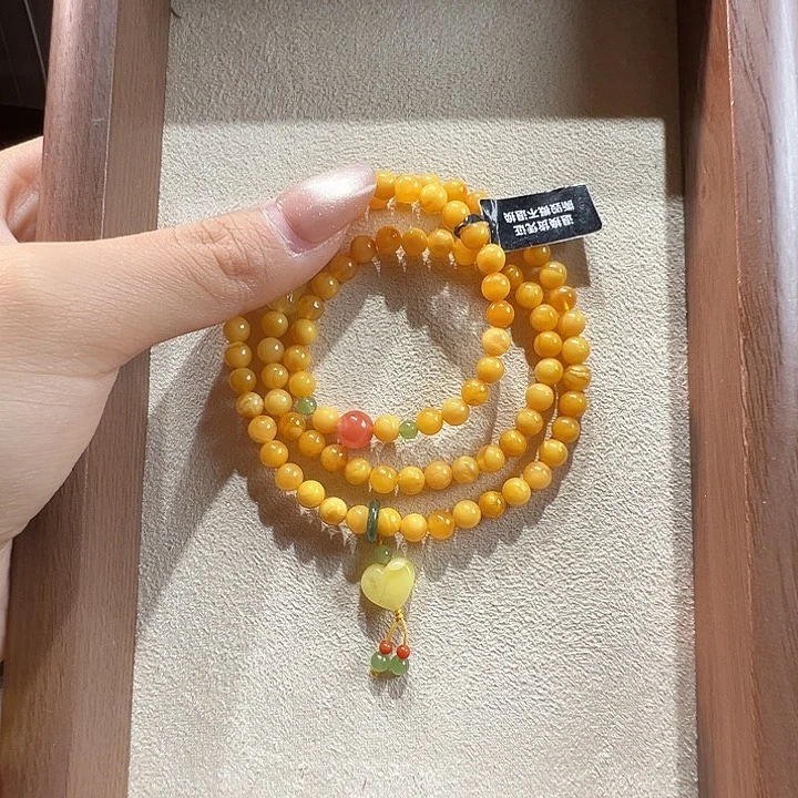 蜜蜡未镶嵌手串6.1mm蜜蜡手串