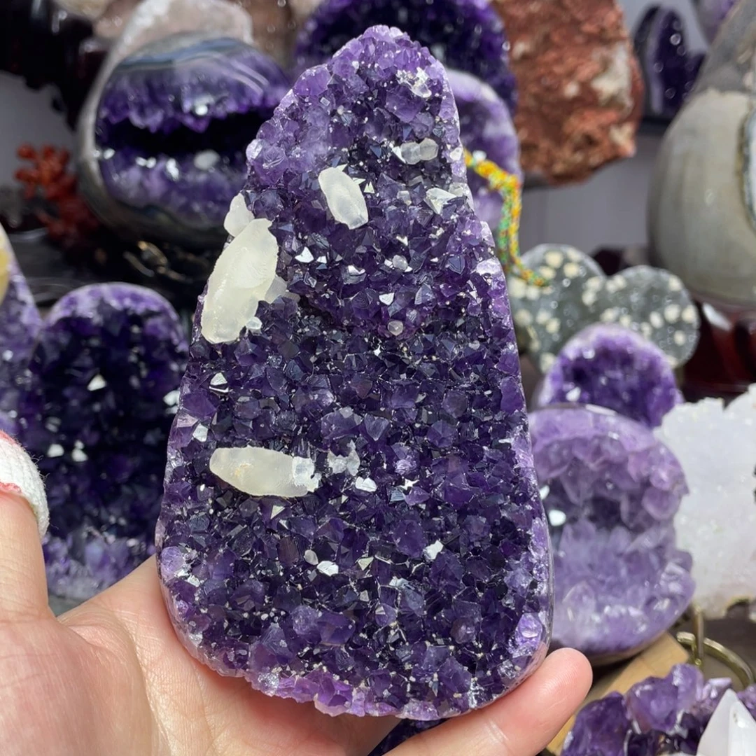 银S925镶嵌珠宝半成品紫晶捡漏