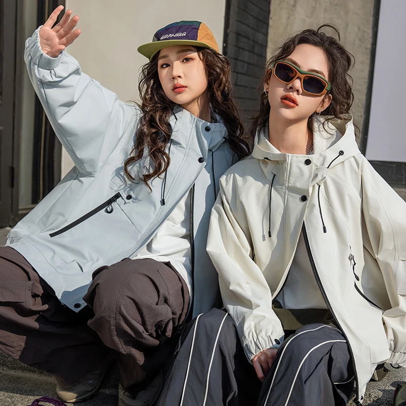 初高中学生工装风衣外套春装2025新款少女大童青少年休闲冲锋衣潮