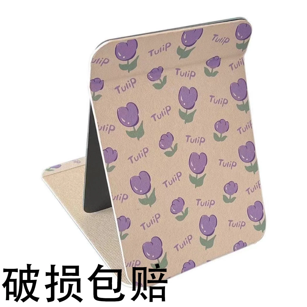 镜子学生ins风折叠化妆镜郁金香学生便携小镜子桌面可立化妆镜A