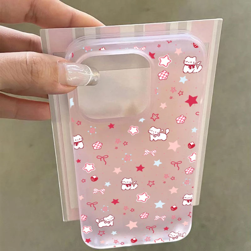 ins猫咪适用iphone16promax苹果15手机壳14PLUS软13防摔12幻影11