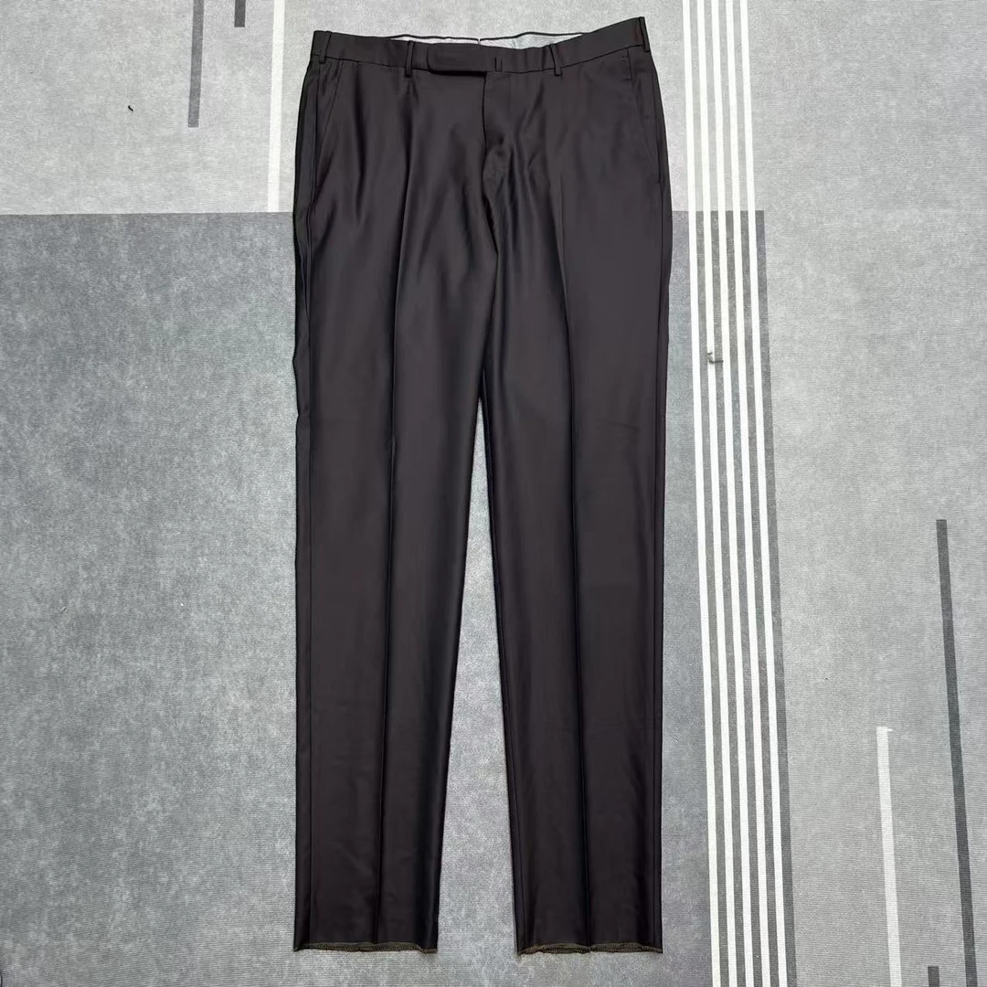未使用 ZEGNA 羊毛丝绸混纺西服裤西装裤男士百搭夏季薄款休闲