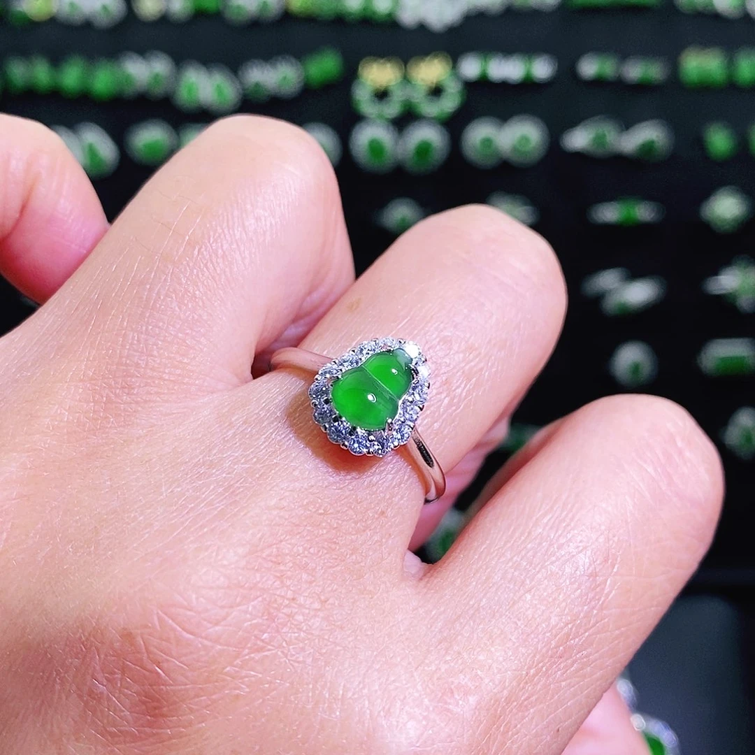 翡翠银S925镶嵌戒指多样性