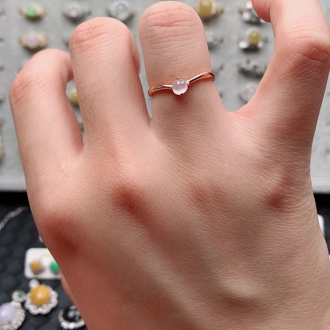 翡翠戒指银S925镶嵌0251