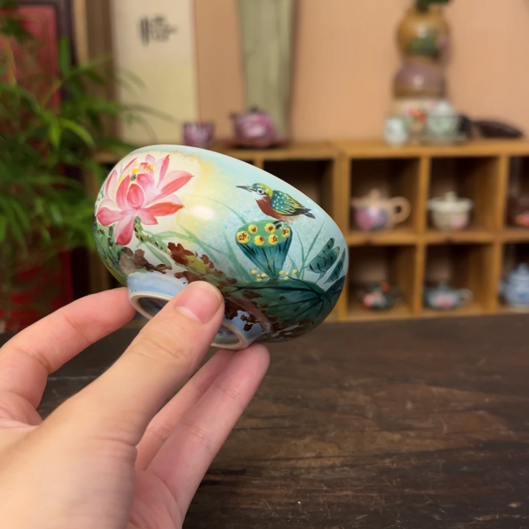 柴烧纯手工手绘陶瓷