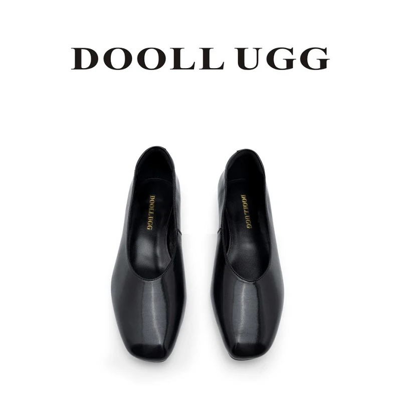 DOOLLUGG【芯片】夏季爆款钢琴烤漆玛丽珍真皮轻奢时尚女鞋