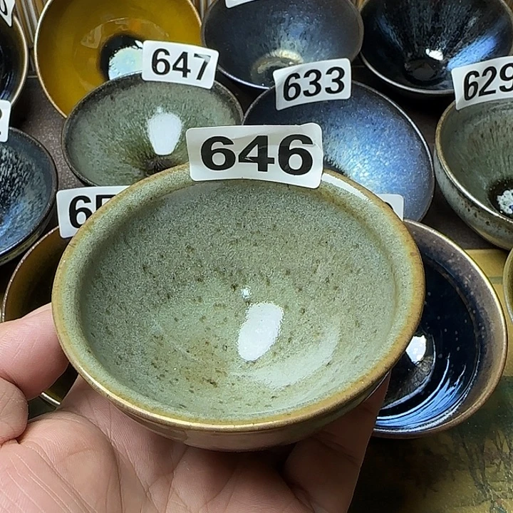 茶盏主人杯龙窑柴烧全手工瑕疵