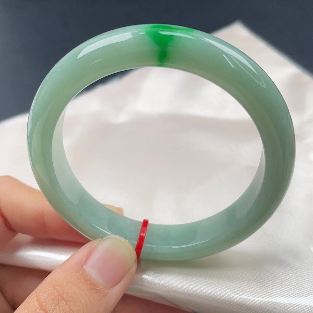 翡翠未镶嵌手镯54正圈