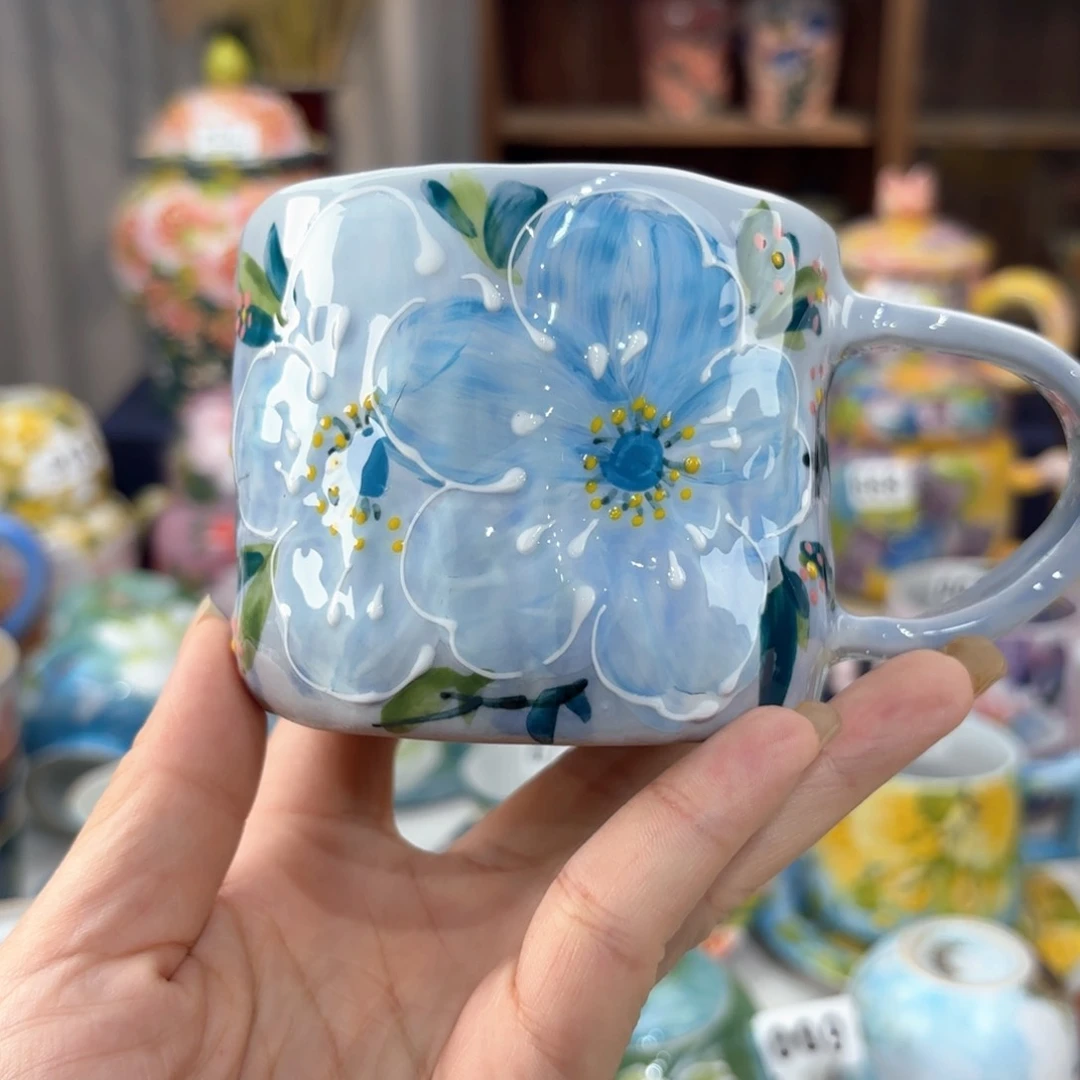 景德镇手绘高温釉下彩陶瓷茶具