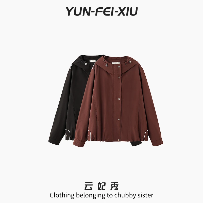 云妃秀大码女装外套时尚休闲胖妹妹显瘦宽松百搭减龄秋季28002