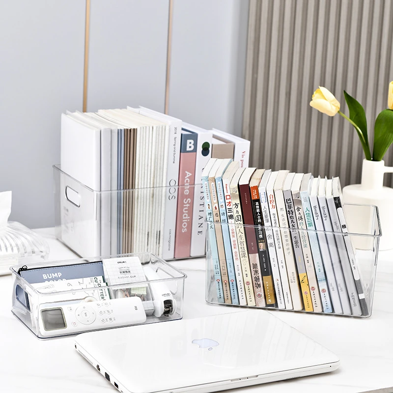 塑料整理箱子收纳神器收纳盒书本透明书籍儿童桌面绘本图书储物
