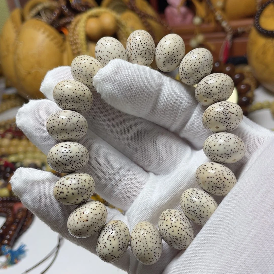 手串星月菩提17大苹果圆珠脱脂顺白毕业款