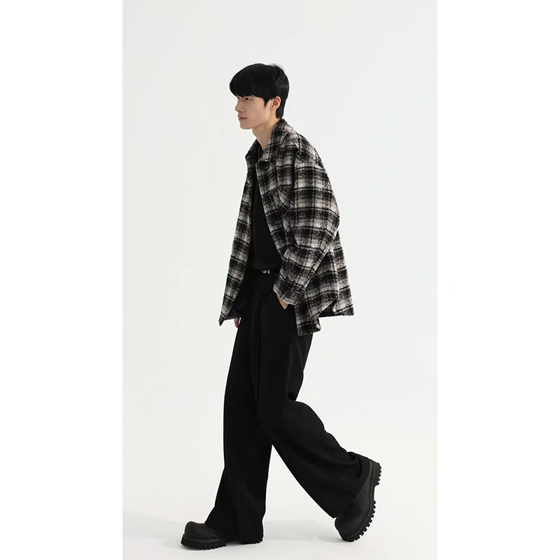 断码清】冬季休闲厚款夹克休闲潮流黑白韩版外套男装j86123