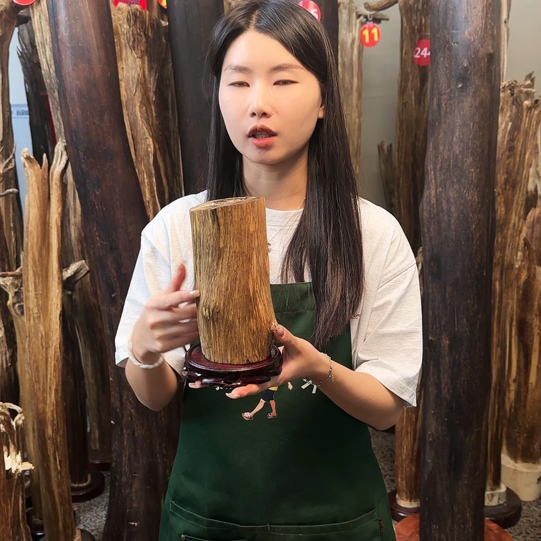 沉香摆件天然沉香原木摆件➕底座