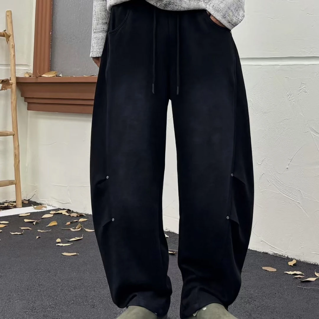 耐磨常规款欧美风四季潮休闲裤时尚卫裤加绒百搭港风