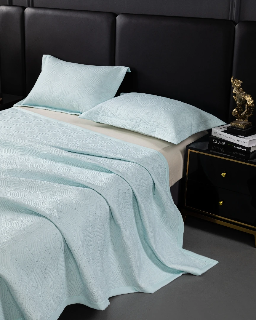 小螃蟹|新品雪精灵双重凉感床盖款凉席（三件套）—Q001