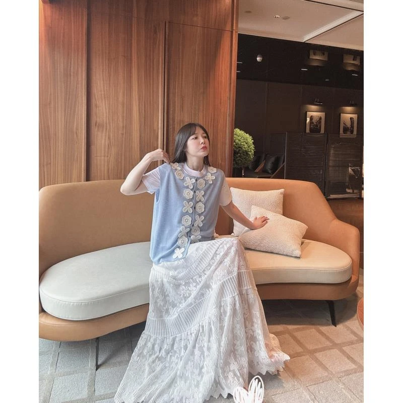 BETTER JOELAY-【春色晴空】针织套头马甲气质百搭慵懒韩版LL5835