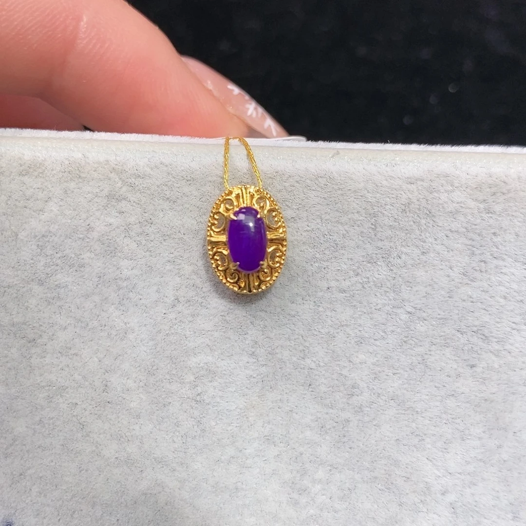 苏纪石（舒俱来）18K金镶嵌吊坠(不含链)