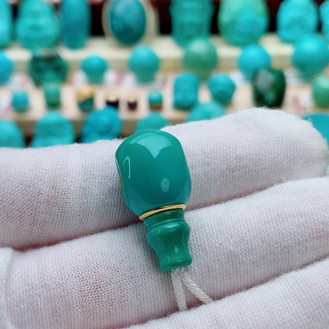 绿松石未镶嵌珠宝半成品三通12