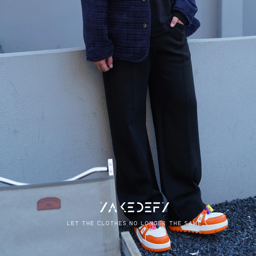 YAKEDEFY 反转 | 立裁时尚百搭宽松高级男士设计师直筒卫裤