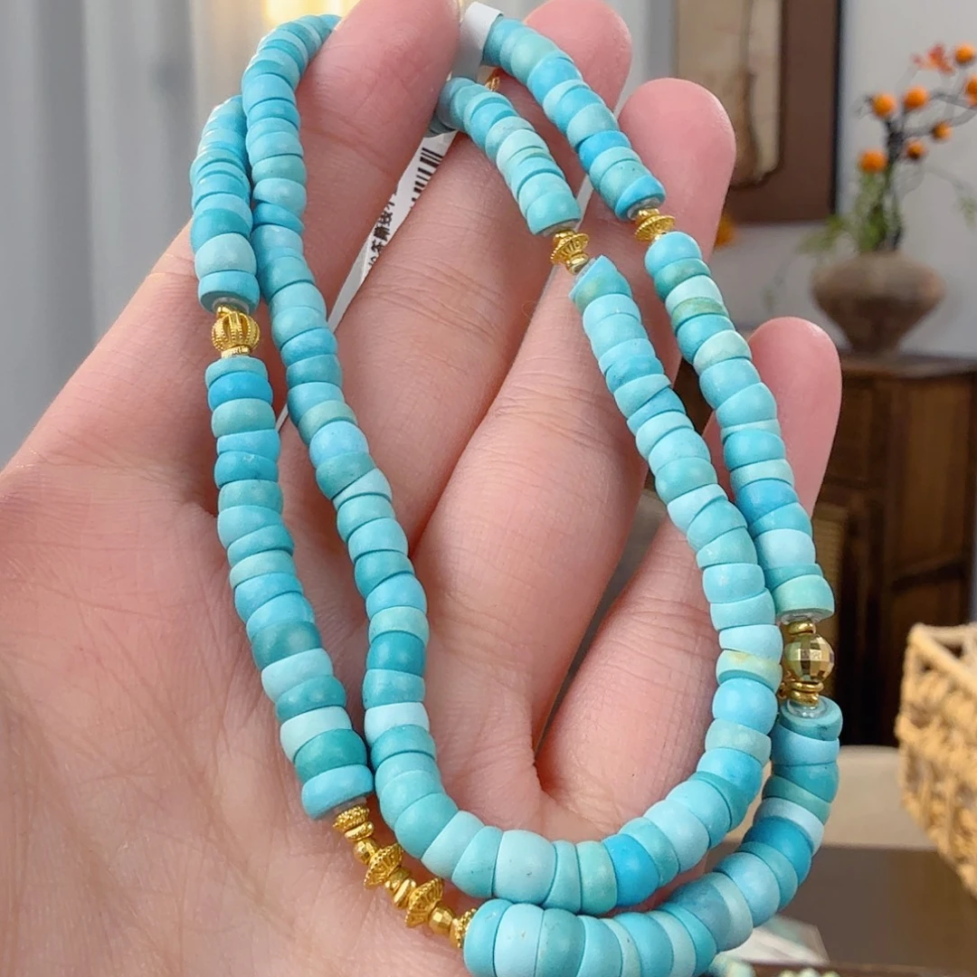 绿松石18K金镶嵌珠宝半成品