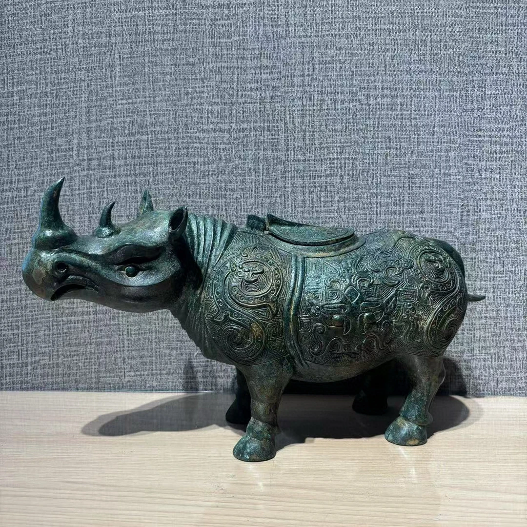 仿战国,犀牛尊,仿古青铜器,家居摆件
