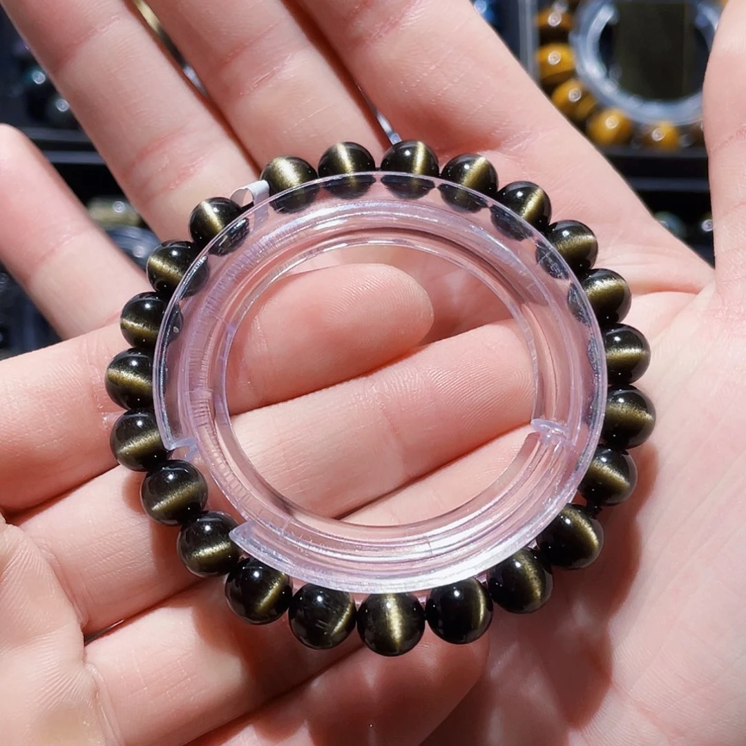 黑曜岩手串未镶嵌