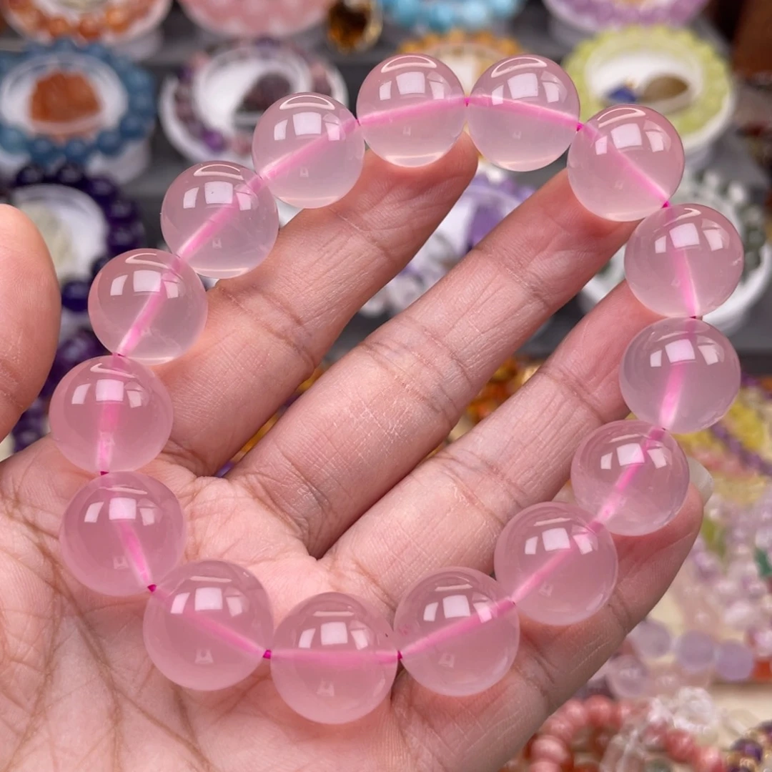 水晶手链未镶嵌九****粉水晶