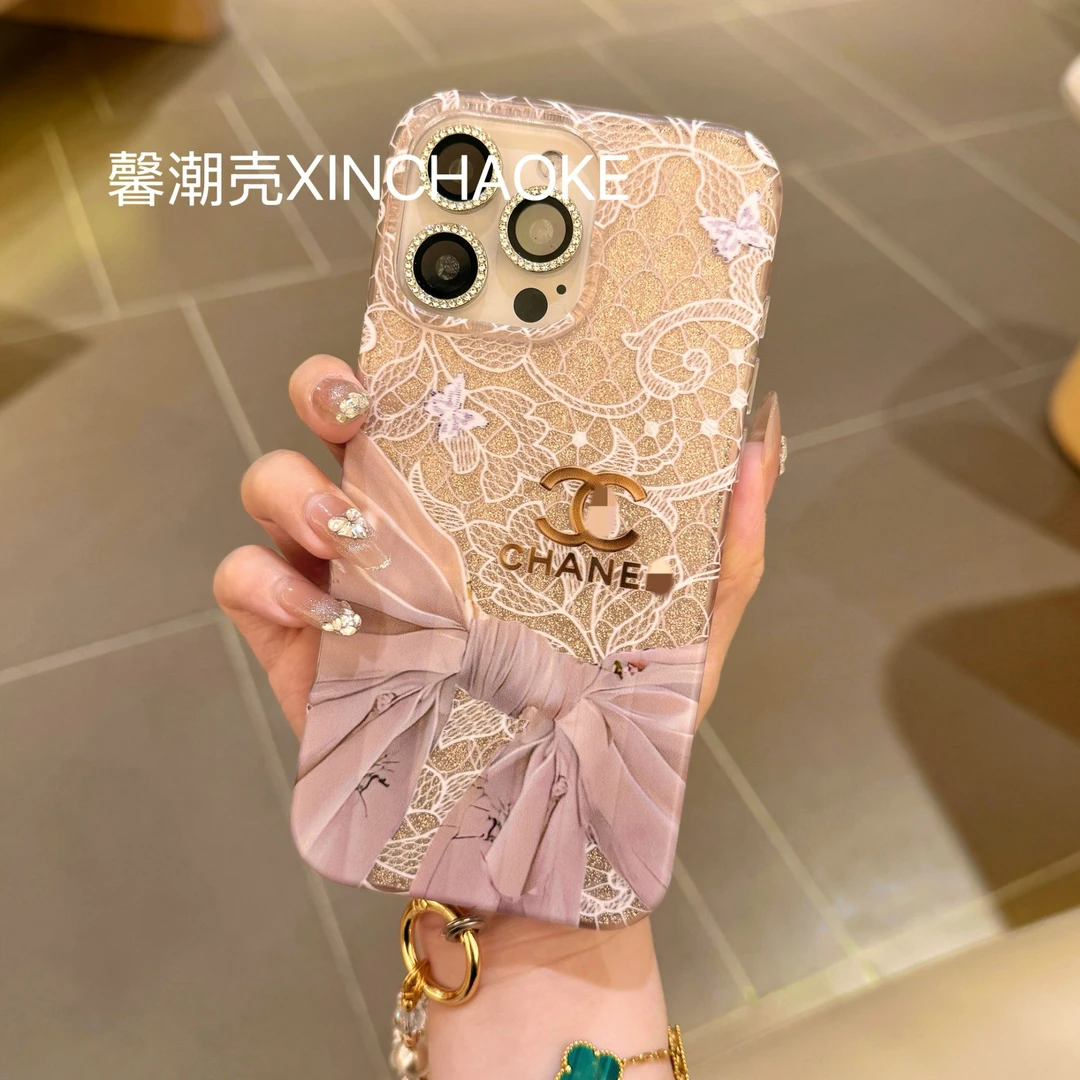 【白蕾丝香风-超舒适手感】新适用苹果16promax/15/14/13高级手机壳