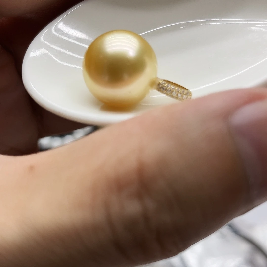 海水珍珠18K金镶嵌颈饰1