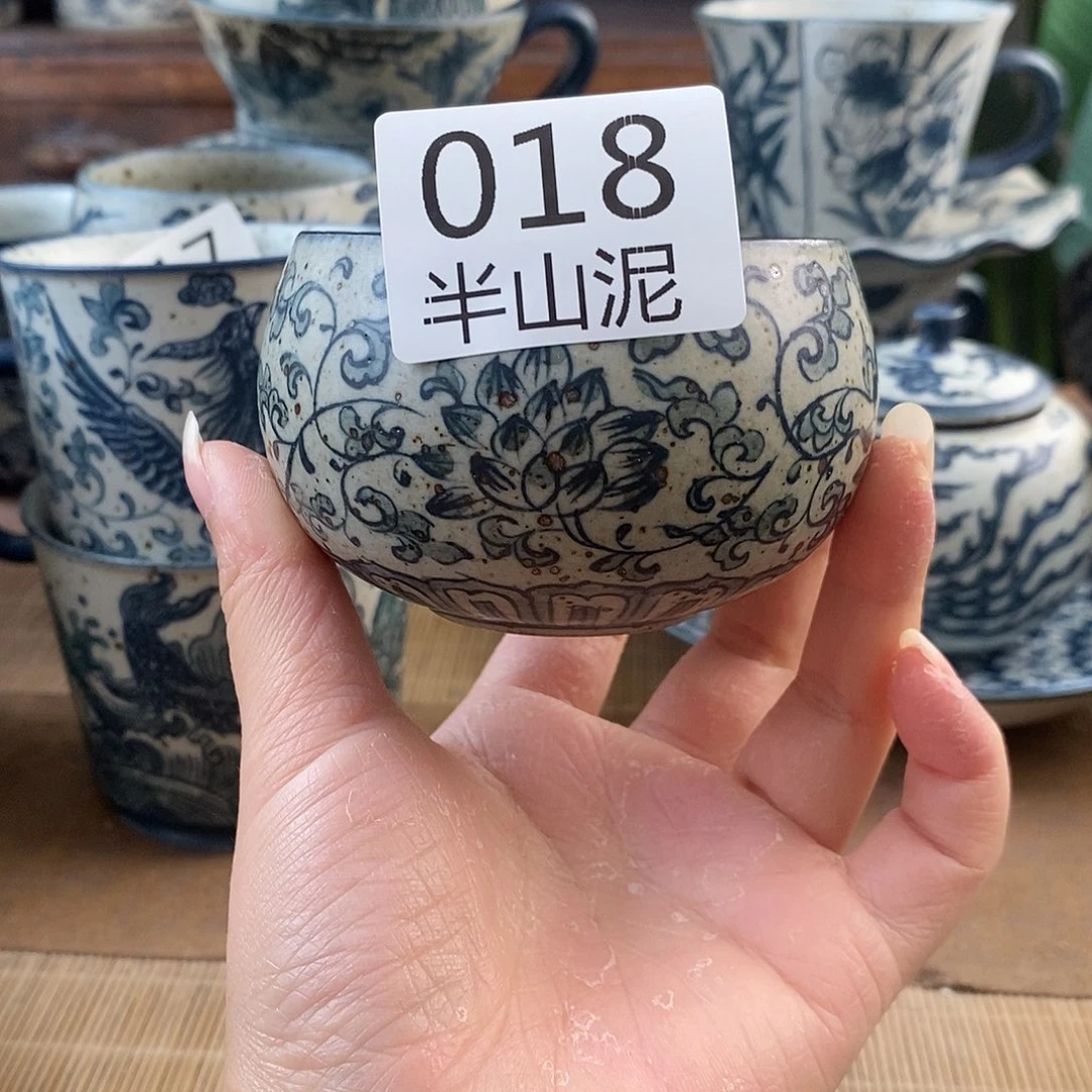 手工手绘青花高温陶瓷