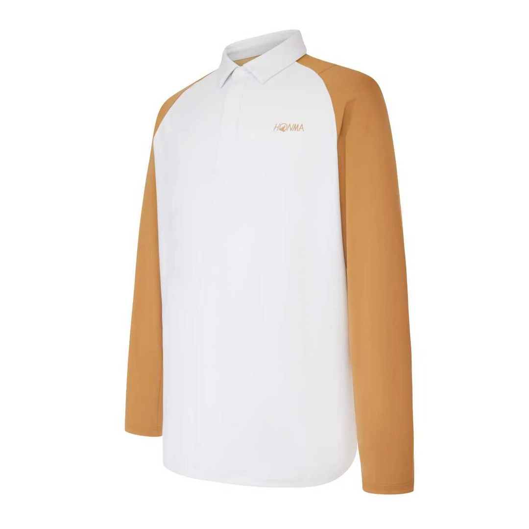 【专业高尔夫】HONMA男士长袖POLO衫撞色亲肤舒适修身HMKQ705R803