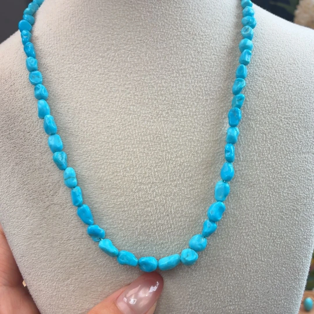 绿松石18K金镶嵌颈饰