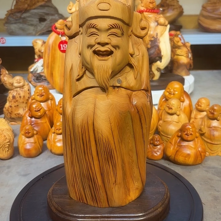 柏木太行崖柏财神爷